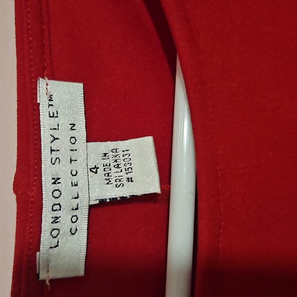 London Style Red Ruffle Mini Dress - Picture 2 of 4